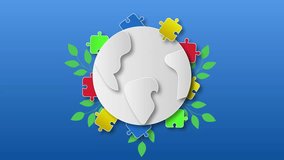 World Autism Awareness Day Horizontal Animated Banner - Powered by Shutterstock - Get 15% off with code: PIKWIZARD15