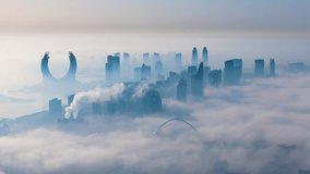 Qatar Lusail City Under Fog - Powered by Shutterstock - Get 15% off with code: PIKWIZARD15