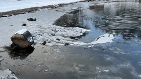 Snow covered winter landscape of Norwegian fjord traditional red houses of countryside rural residences - Powered by Shutterstock - Get 15% off with code: PIKWIZARD15