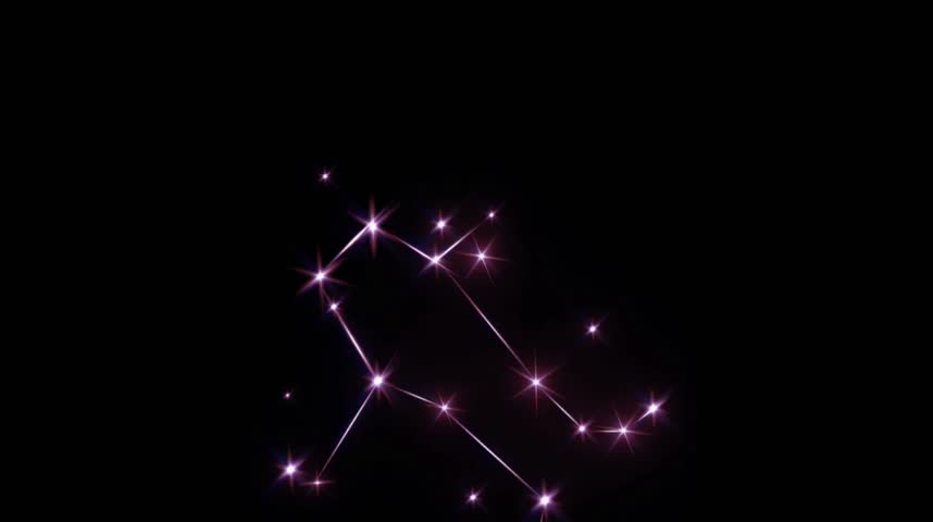 Luminous constellation forming a celestial star map in infinite cosmic darkness. Astronomy concept