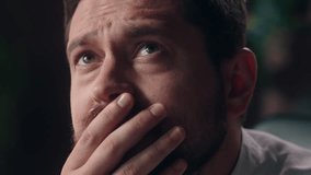 Worried Caucasian guy close up worker adult manager employee agent thinking businessman contemplating problem anxious man working in office company male searching solution business stress difficulty - Powered by Shutterstock - Get 15% off with code: PIKWIZARD15