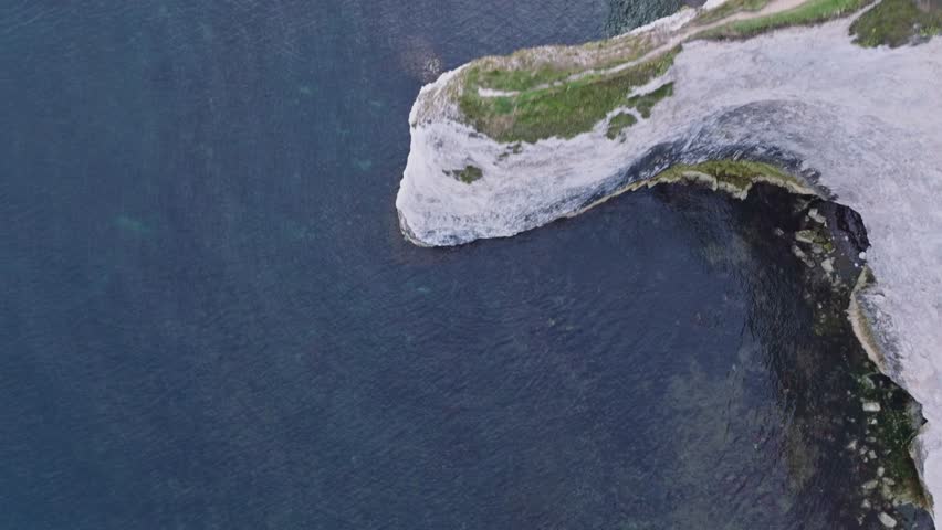 Old Harry Rocks Poole. Top down wide aerial