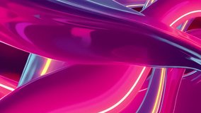 Neon Pink and Blue Liquid Motion with seamless looping, Vibrant Glossy neon fluid Ribbons, Futuristic 3D Abstract Waves, Reflective Metallic Flow, High-Resolution Digital Art Background - Powered by Shutterstock - Get 15% off with code: PIKWIZARD15
