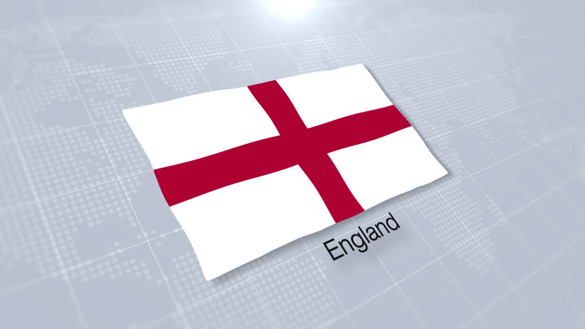 England Flag Displayed On A Modern Clean White Background. Flag of England