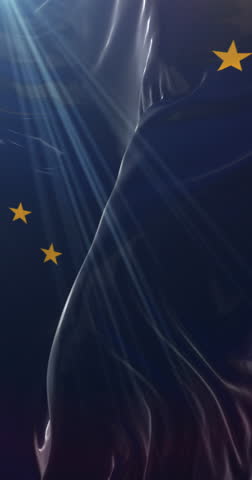 Flag of american state of Alaska, region of the United States. Loop. 4K Vertical
