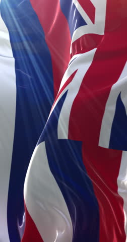 Flag of Hawaii state, United States. Loop. 4K Vertical