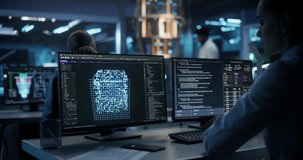 Female Big Data Scientist Working Behind a Desk on a Computer. Engineer Optimizing Software Code of a Quantum Processor, Building a Visual Model of the Quantum Computing Architecture - Powered by Shutterstock - Get 15% off with code: PIKWIZARD15