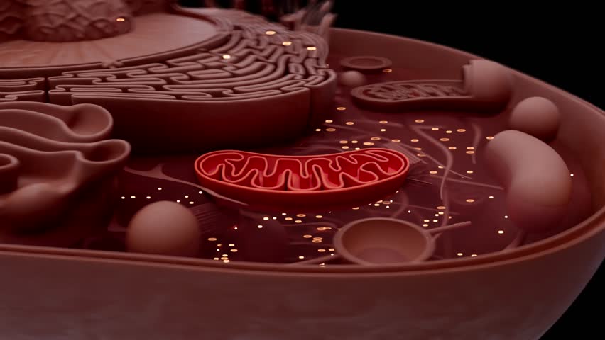 Conceptual animation of the cell and the mitochondria