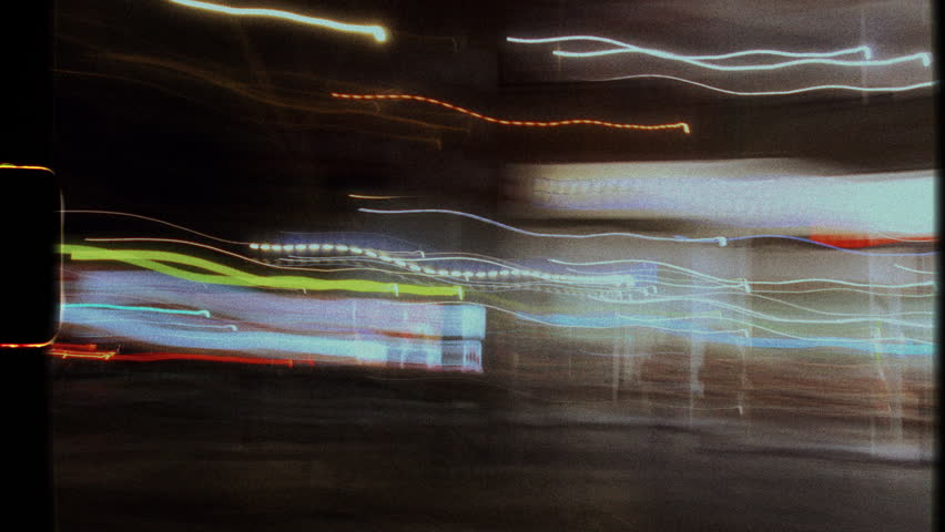Entering paris metro at night, blurred and shaky footage