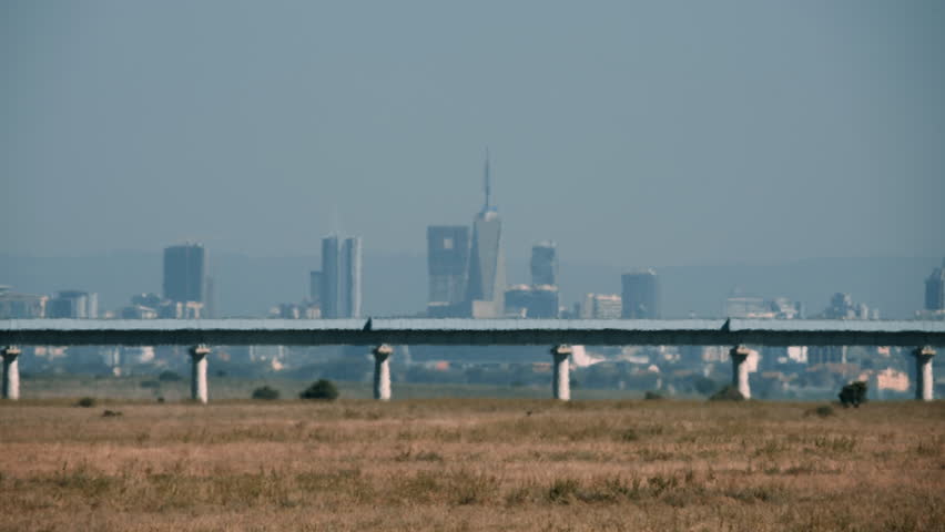 Nairobi City Skyline from Nairobi National Park