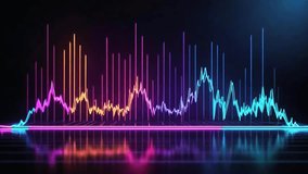 Dynamic Audio Spectrum Analyzer with Colorful Neon Waves and Pulsating Visuals - Powered by Shutterstock - Get 15% off with code: PIKWIZARD15