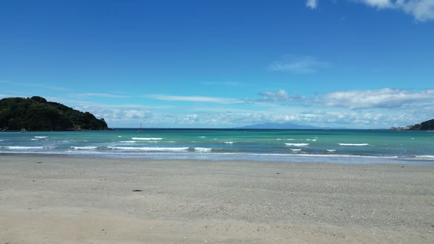 Waiheke Island Beach Aerial View – Scenic Shoreline