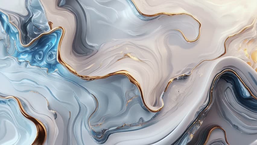 abstract painting with fluid art technique using acrylic paint.