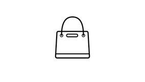 Shopping bag outline animation in 4K. Smooth, loopable animated icon for e-commerce websites, shopping ads, and store promotions. - Powered by Shutterstock - Get 15% off with code: PIKWIZARD15