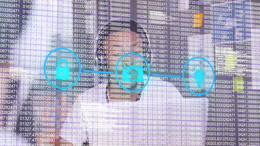 Animation of binary code overlaying urban cityscape with digital circular icons. Technology, network, communication, futuristic, cyberspace, innovation - Powered by Shutterstock - Get 15% off with code: PIKWIZARD15