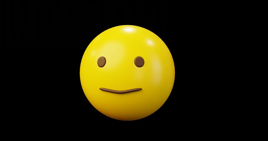 3d Emoticon Shut up with Zipper on the Mouth Yellow Ball Emoticon Emoji or Smiley Looping Animation