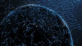 Animation of digital globe with network connections and data processing interface. Technology, global, futuristic - Powered by Shutterstock - Get 15% off with code: PIKWIZARD15