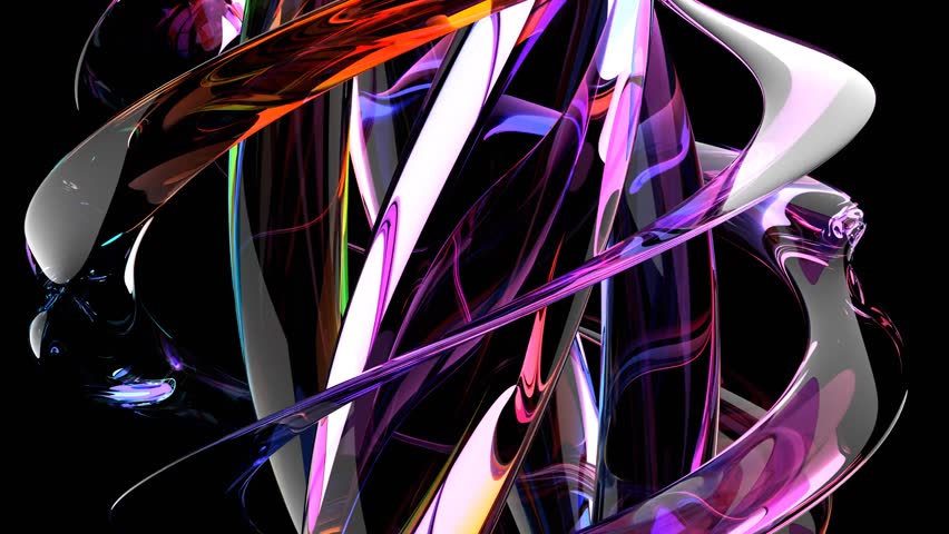 VJ Crystal Glass Crystal Jewelry Stylish Purple 3d render loop
