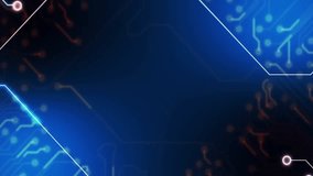 Animation of vibrant red and blue electronic pathways on glowing circuit board. Technology, electronics, digital, circuitry, neon, innovation - Powered by Shutterstock - Get 15% off with code: PIKWIZARD15