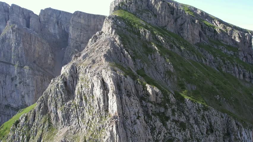 Aerial Drone Footage of a Rocky Mountain Ridge 