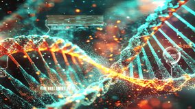 Futuristic head-up display showing DNA analysis process - Powered by Shutterstock - Get 15% off with code: PIKWIZARD15