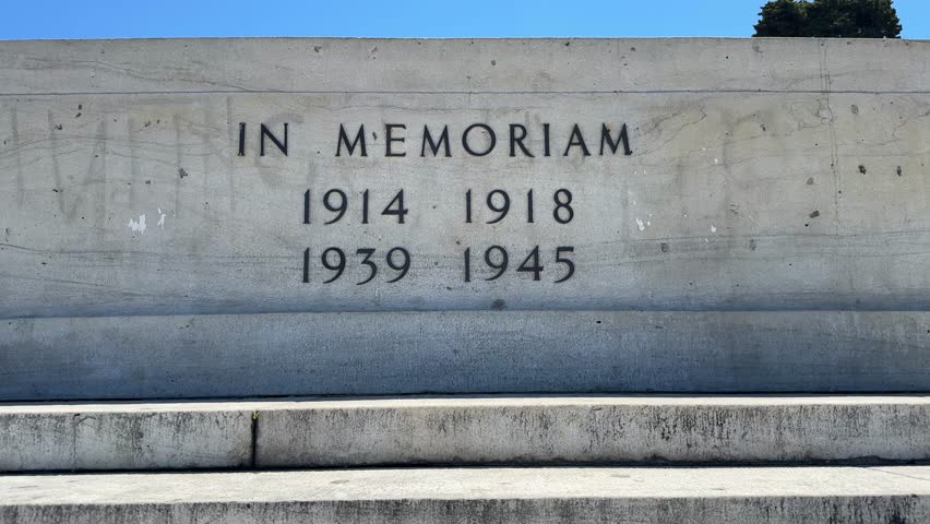 A war memorial plaque for a soldiers who perished in World War 1 and 2. The plaque is erected at the campus of University of Cape Town to honour all who lost their lives in the wars.