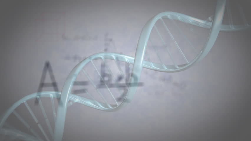 Animation of DNA strand intertwined with geometric shapes and mathematical formulas. Biotechnology, genetics, abstract, science, innovation, molecular - Powered by Shutterstock - Get 15% off with code: PIKWIZARD15