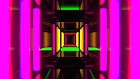 Multicolor Neon Abstract Strobe Hallway Background VJ Loop l 4K - Powered by Shutterstock - Get 15% off with code: PIKWIZARD15