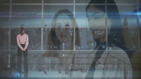 In office, diverse professionals analyzing global financial data with animation on screens. Business, finance, teamwork, analysis, technology, corporate - Powered by Shutterstock - Get 15% off with code: PIKWIZARD15