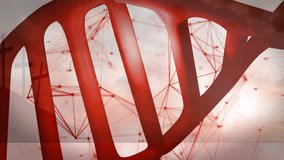 DNA strand with binary coding, scientific data processing in animation style. Genetics, biotechnology, programming, sequencing, research, analysis - Powered by Shutterstock - Get 15% off with code: PIKWIZARD15