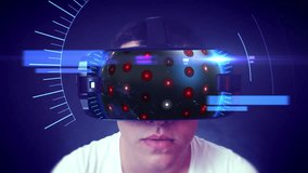 Virtual Reality Glasses Showcasing Digital Earth Visuals. Technology Related 3D Animation. - Powered by Shutterstock - Get 15% off with code: PIKWIZARD15