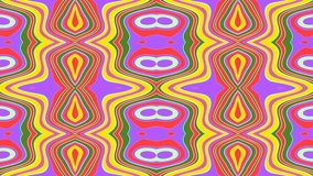 Seamless kaleidoscopic 4k loop animation - vibrant geometric patterns in yellow, green, red, purple tones. VJ screens, digital art, Y2K modern projections. 60s, 70s psychedelic trippy summer vibes - Powered by Shutterstock - Get 15% off with code: PIKWIZARD15