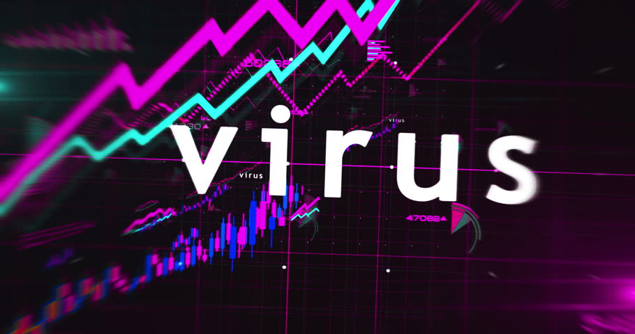 Virus pandemic crisis diagrams charts and graphs fast seamless loopable analysis concept animation