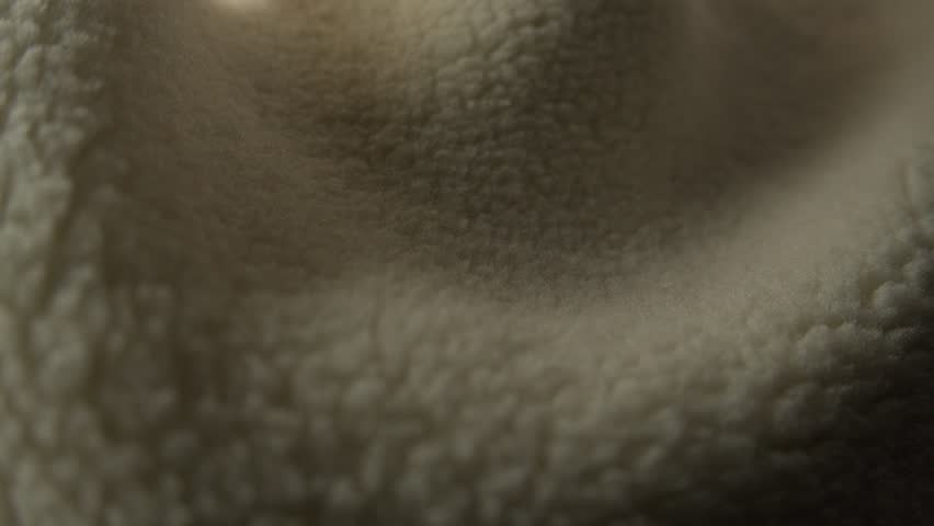 Close-up of Beige Fleece Fabric with Soft Texture