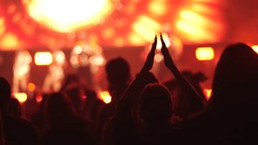 Lot people applause music concert. Many fans cheering fun party lift hand up. Crowd hang out cool night life fest applaud k pop chill. Epic hip hop clap. Neon light rave. Joy dj enjoy kpop. Live arena - Powered by Shutterstock - Get 15% off with code: PIKWIZARD15