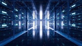 Server Room Big Data Digital Technologies data transfer and storage 3D animation - Powered by Shutterstock - Get 15% off with code: PIKWIZARD15