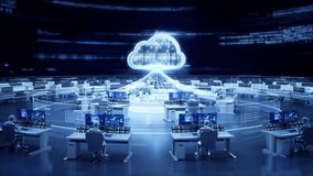 AI Technology Big Data Server Room Artificial Intelligence Cloud technologies 3D animation - Powered by Shutterstock - Get 15% off with code: PIKWIZARD15