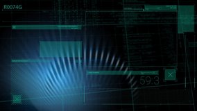 Displaying animation, digital interface with blue wave pattern for data analysis. Technology, futuristic, innovation, analytics, visualization, abstract - Powered by Shutterstock - Get 15% off with code: PIKWIZARD15