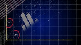 Animation of world map with pie charts and geometric shapes for data visualization. Global, infographic, analytics, statistics, presentation, digital - Powered by Shutterstock - Get 15% off with code: PIKWIZARD15