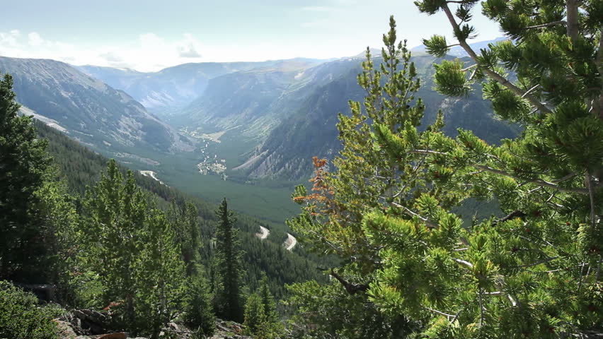 View from Rock Creek Vista, part of the Beartooth Scenic Highway through Wyoming