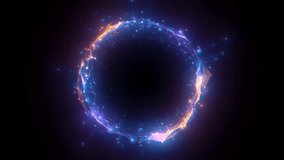 Abstract glowing digital sphere with connected points and lines, circular network on a dark background. Concept of technology. 3d animation - Powered by Shutterstock - Get 15% off with code: PIKWIZARD15