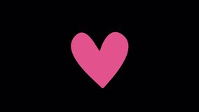 2D animation pink heart on a transparent background alpha channel. Love motion design element for Valentines day - Powered by Shutterstock - Get 15% off with code: PIKWIZARD15