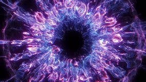 Explosion particle effect on black background. Neon glowing shockwave footage for overlay templates. - Powered by Shutterstock - Get 15% off with code: PIKWIZARD15