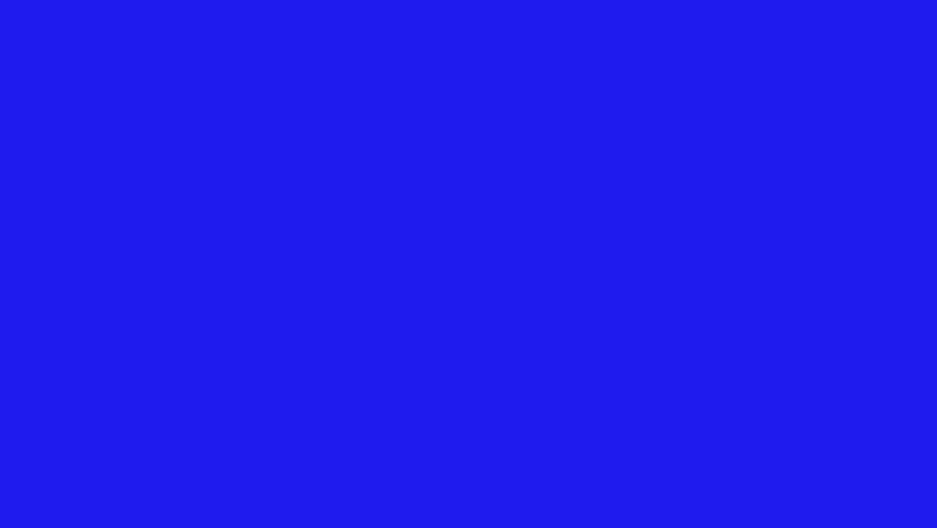3D Animation of a Deer Crossing in Area Road Traffic Sign on Blue Screen 4K 60FPS