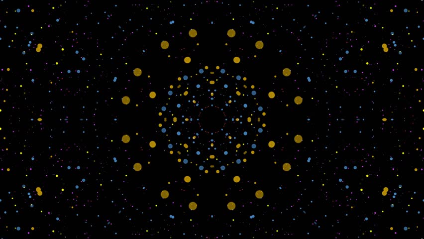 Loopable Abstract Particle Explosion - Shimmering Cosmic Kaleidoscopic Mandala with Radiant Fractal Symmetry - mesmerizing rhythmic burst