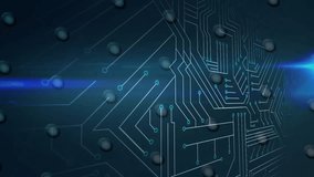 Glowing lines and abstract shapes forming blue circuit board design animation. Technology, digital, futuristic, network, electronic, cyberspace - Powered by Shutterstock - Get 15% off with code: PIKWIZARD15