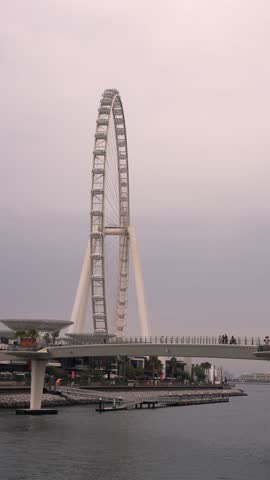 Dubai attractions. Eye of Dubai. The tallest Ferris wheel in the world.  Ain Dubai, the world's biggest and tallest Ferris wheel, located on Blue waters Island, near the Dubai Marina district. 