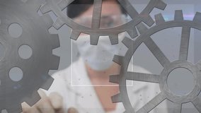 Animation of digital interface overlaying person using technology in school setting. innovation, classroom, education, interaction, futuristic, learning - Powered by Shutterstock - Get 15% off with code: PIKWIZARD15