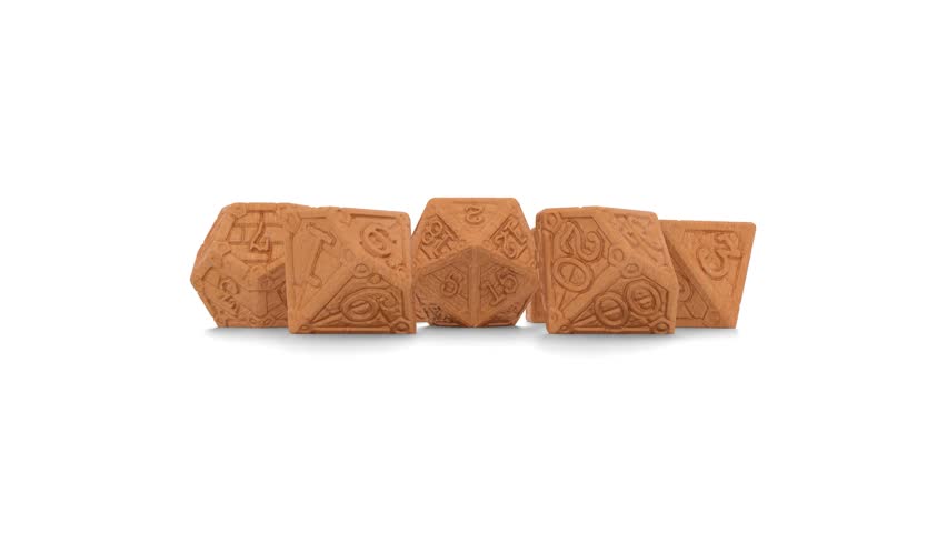 metal and wood dice on white background 4k videos.