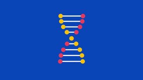 A visually striking DNA double helix structure with a blue background, showcasing molecular bonds in a simplified artistic representation - Powered by Shutterstock - Get 15% off with code: PIKWIZARD15